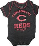 Cincinnati Reds MLB Boys Bodysuit Creeper 3 Piece Set - 0/3 Months