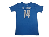 Detroit Lions NFL Amon-Ra St. Brown Women's 2-Sided Shirt Large 12/14