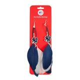 New York Yankees Dangle Fan Feather Earrings MLB Team Color