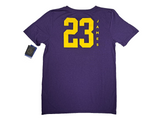 LeBron James #23 Los Angeles Lakers NBA 2 Sided Name Number Boys Shirt XL 16/18