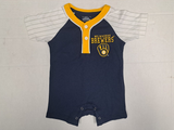 Milwaukee Brewers MLB Boys 1 Piece Bodysuit Creeper Set 3/6 Months